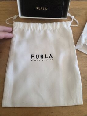 Furla White Box with Black Logo WALLET